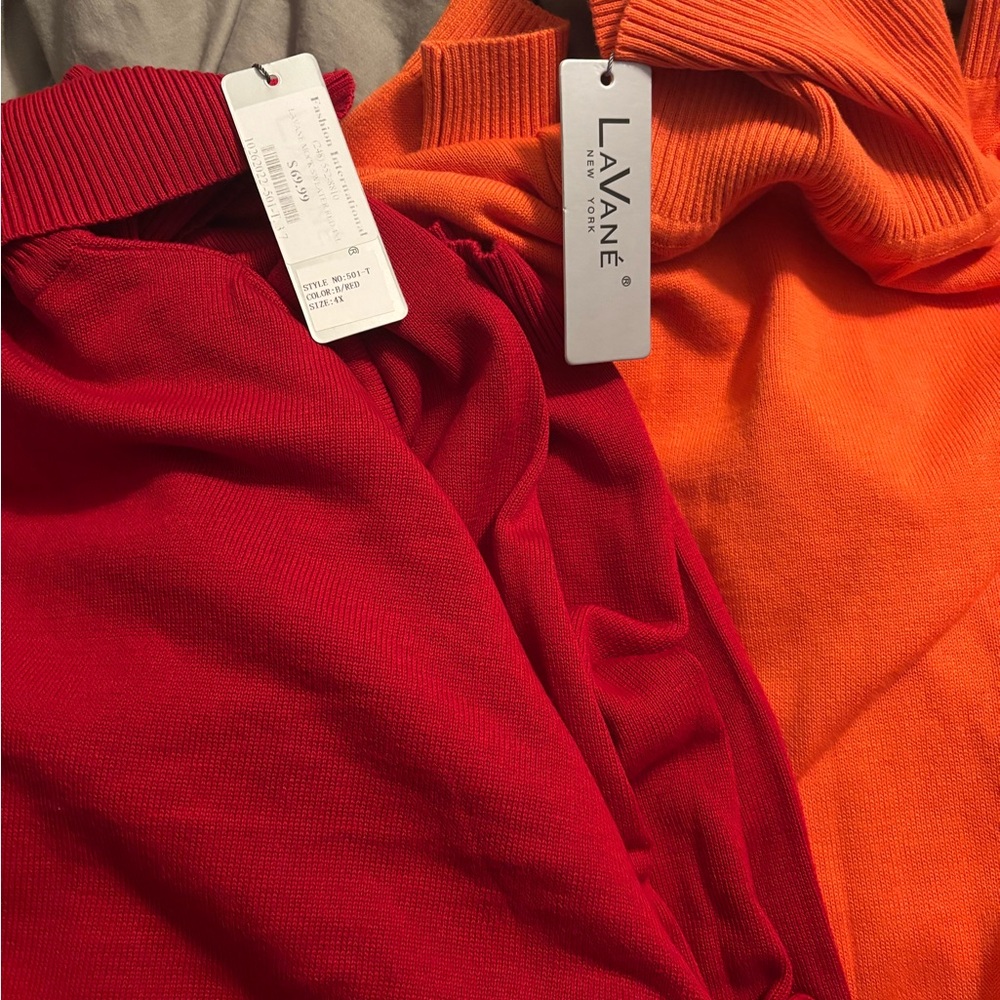 Men's Red and Orange Sweater Set